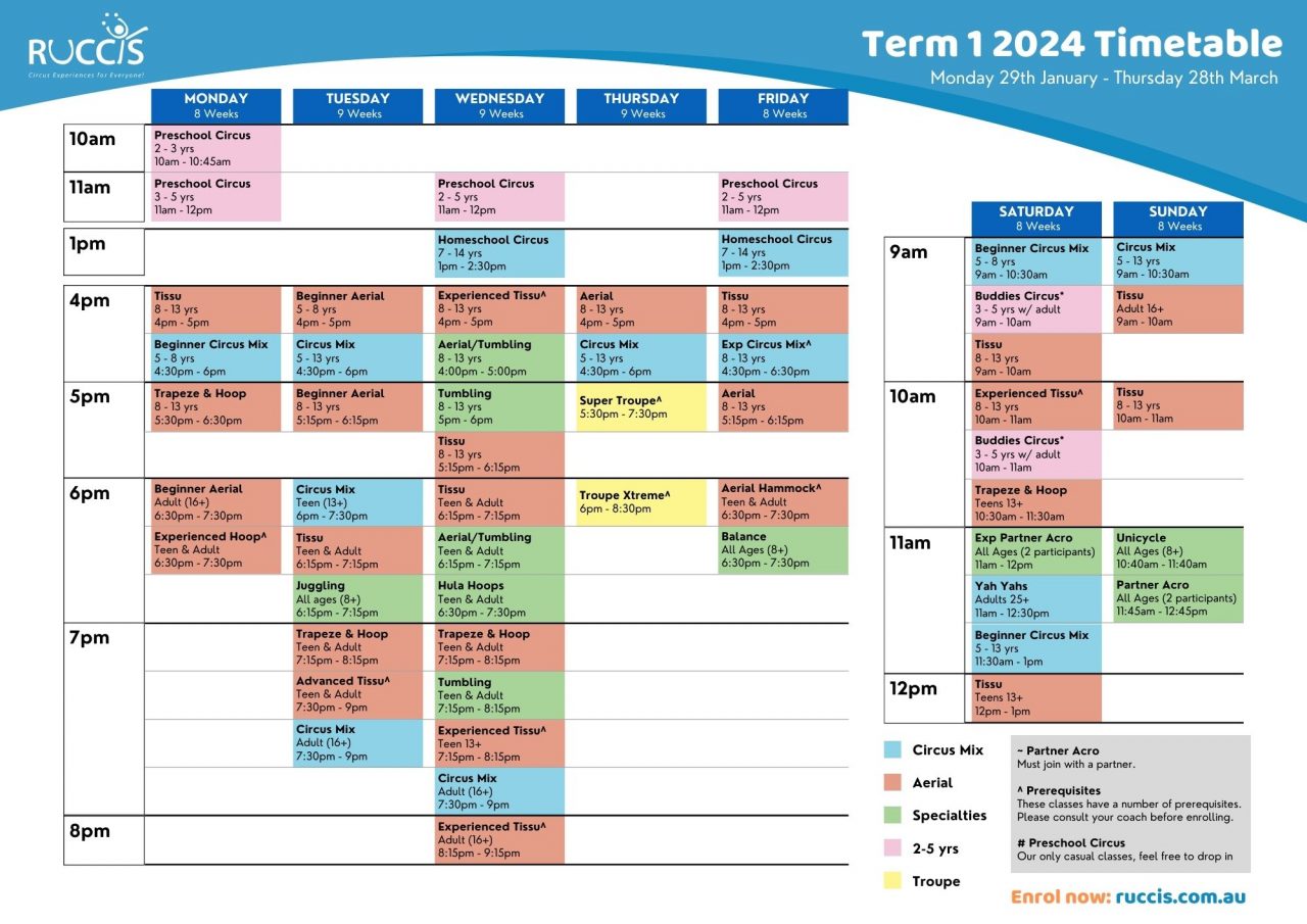 Timetable | Ruccis